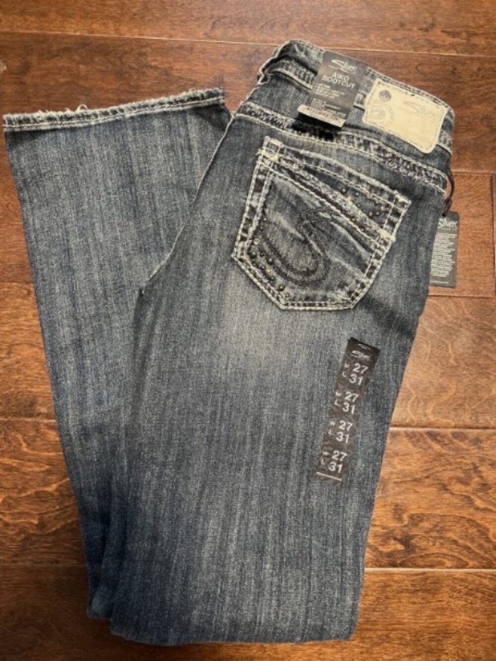 Silver Jeans Women's 27x31 Blue Denim Aiko Bootcut Mid Rise NWT